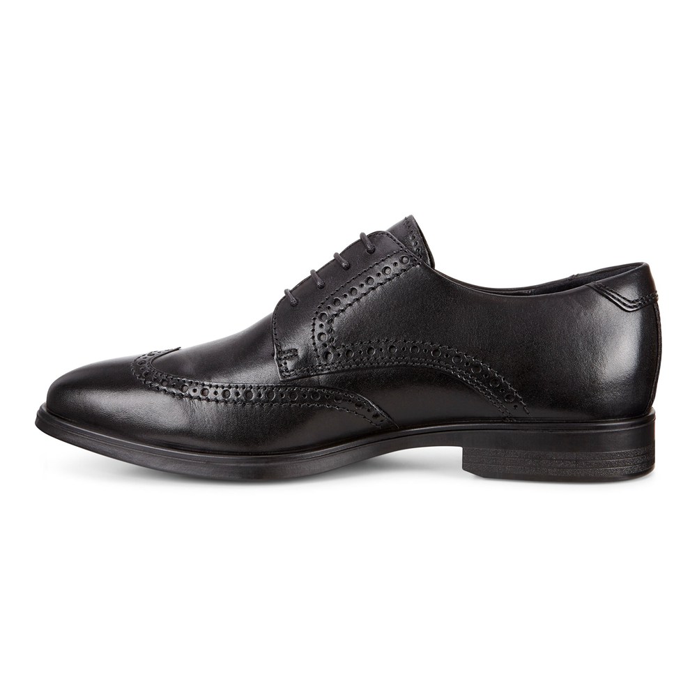 Zapatos De Vestir Hombre - ECCO Melbourne Wingtip Tie - Negros - BPC936124